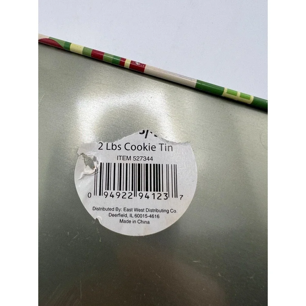 Vintage Christmas‎ Holiday 2 Lbs Cookie Gift Tin